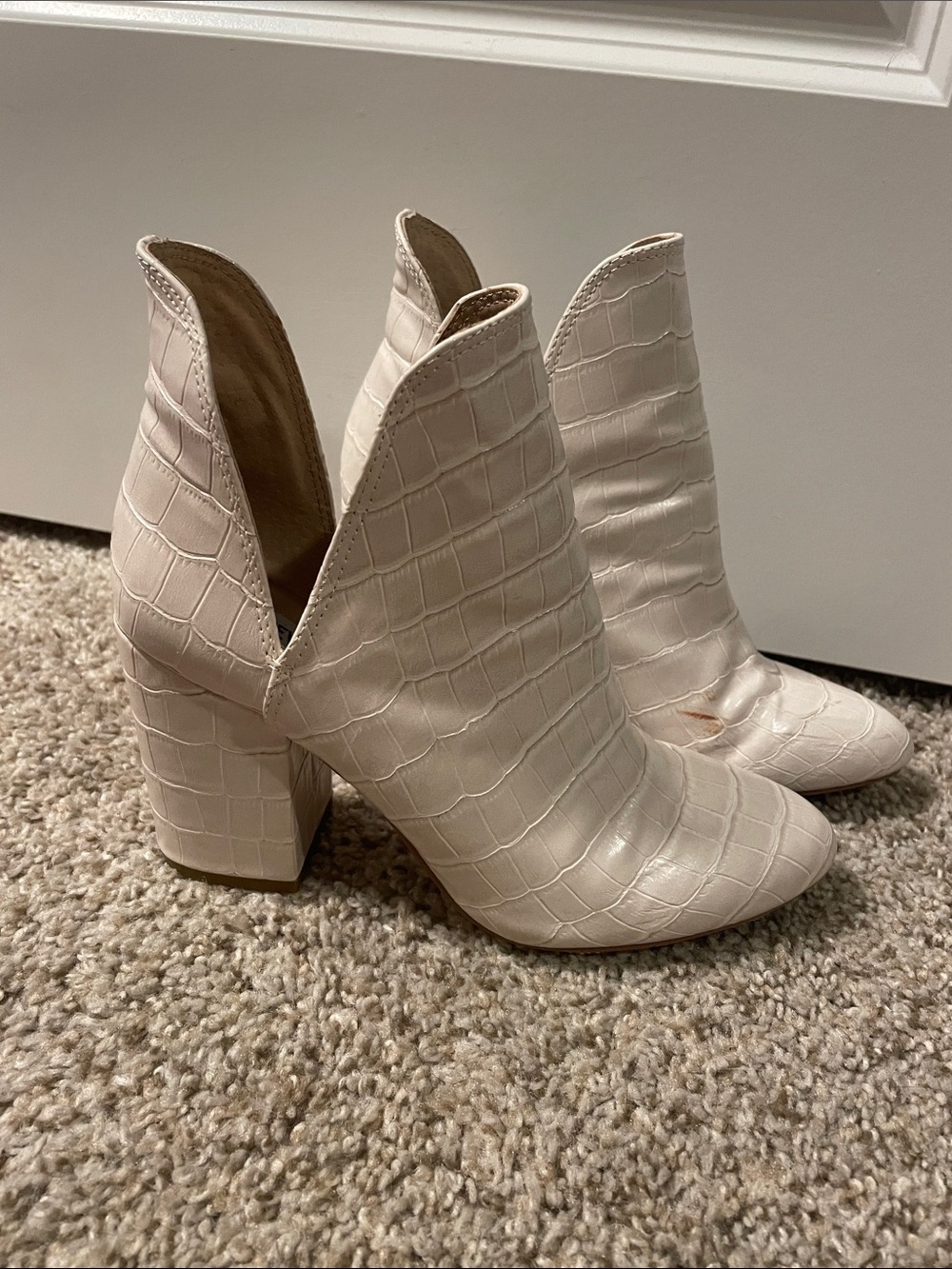Steve Madden faux leather ankle booties